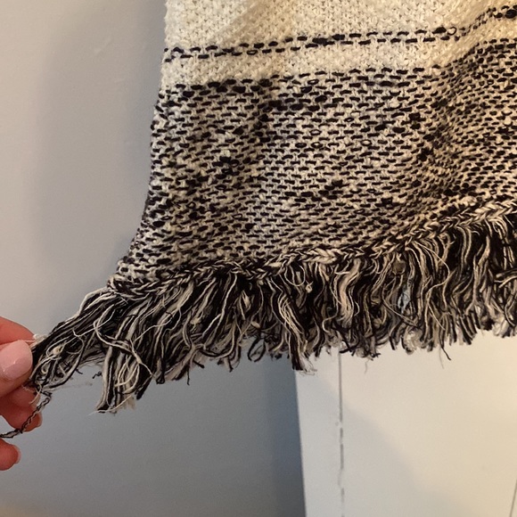 joie scoop neck striped sweater w/ fringe - Picture 2 of 4